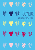 C&oelig;urs color&eacute;s pour un anniversaire joyeux